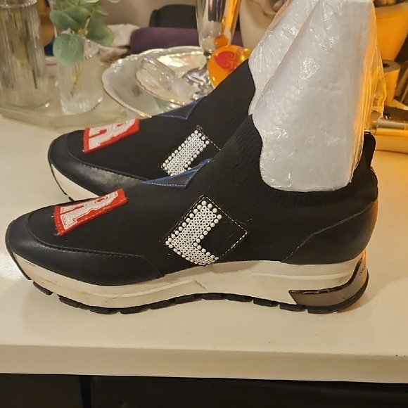 Karl Lagerfeld Black and Blue Sneakers - Picture 3 of 7